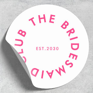 Sticker Rond L'enterrement de vie de jeune fille du Club des De