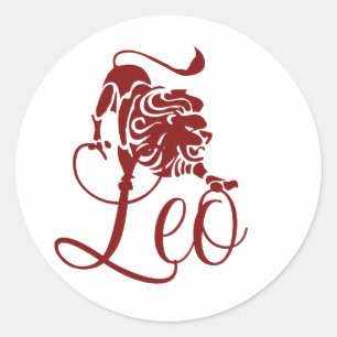 Sticker Rond Leo Zodiac