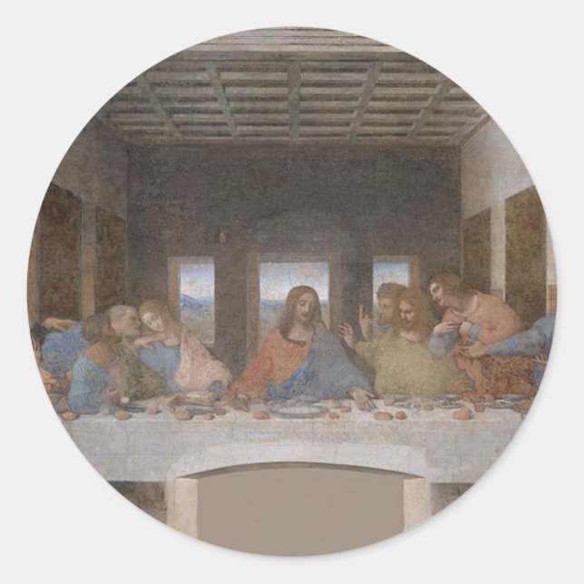 Sticker Rond Leonardo da Vinci - La Dernière Cène (Devant)