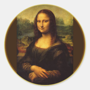 Sticker Rond Leonardo da Vinci Mona Lisa