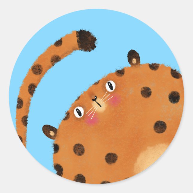 Sticker Rond Leopard (Devant)