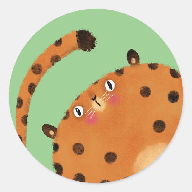 Sticker Rond Leopard (Devant)