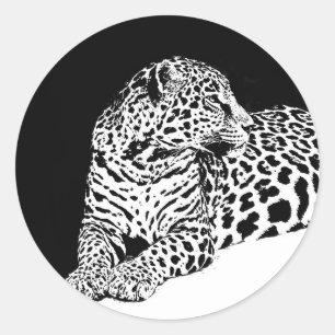 Sticker Rond Leopard