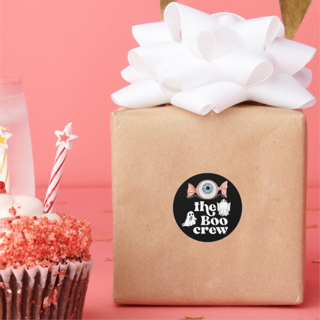 Sticker Rond L'équipage du Boo | Spooktacular Halloween Squad (Fête)