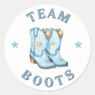 Sticker Rond L'équipe démarre pour des bottes ou des bangs Part