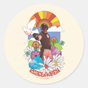 Sticker Rond L'équipe du suicide   Fleurs et soleil Peacemaker