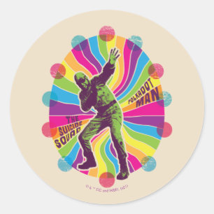 Sticker Rond L'équipe du suicide   Polka-Dot Homme Psychédél