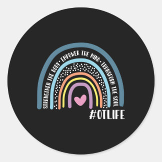 Sticker Rond L'ergothérapeute Rainbow Force Le Corps