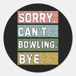 Sticker Rond Les amateurs de bowling