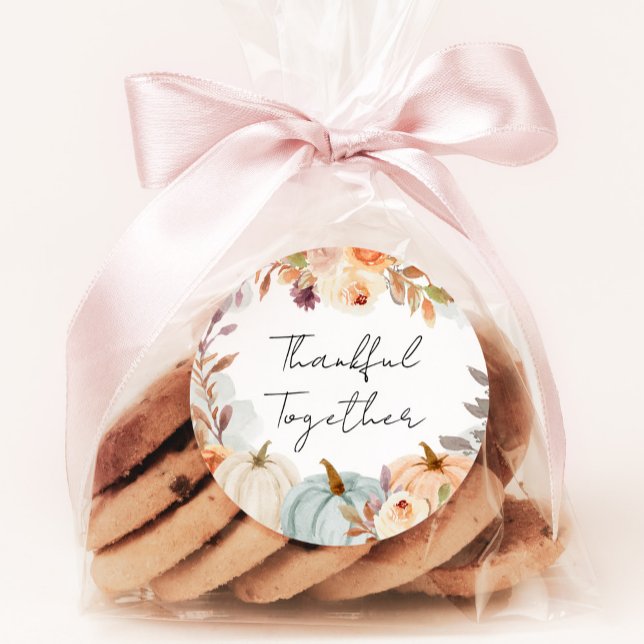 Sticker Rond Les Amis De Thanksgiving Dîner Faveur (Créateur téléchargé)