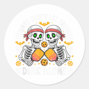 Sticker Rond Les amis ne laissent pas les amis boire seul Hallo
