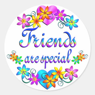 Sticker Rond Les amis sont spéciaux