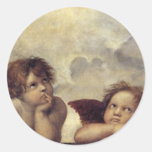 Sticker Rond Les anges de Raphaël