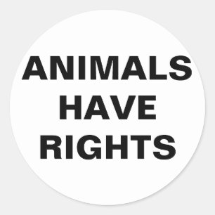 Sticker Rond Les animaux ont l'autocollant de droites