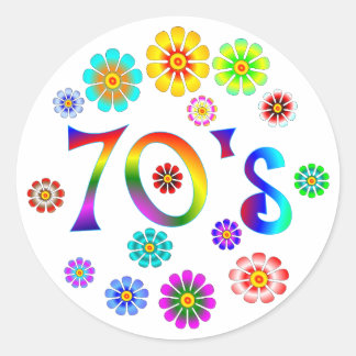 Sticker Rond les années 70 Amour