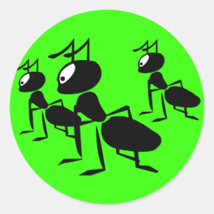 Sticker Rond Les Ants Go Marching - Ajoutez Votre Propre Texte