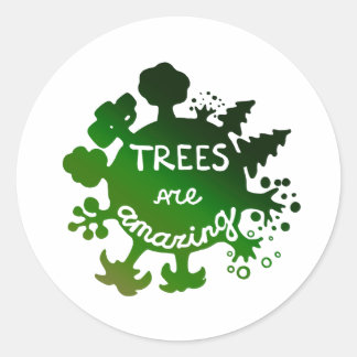 Sticker Rond Les arbres sont extraordinaires