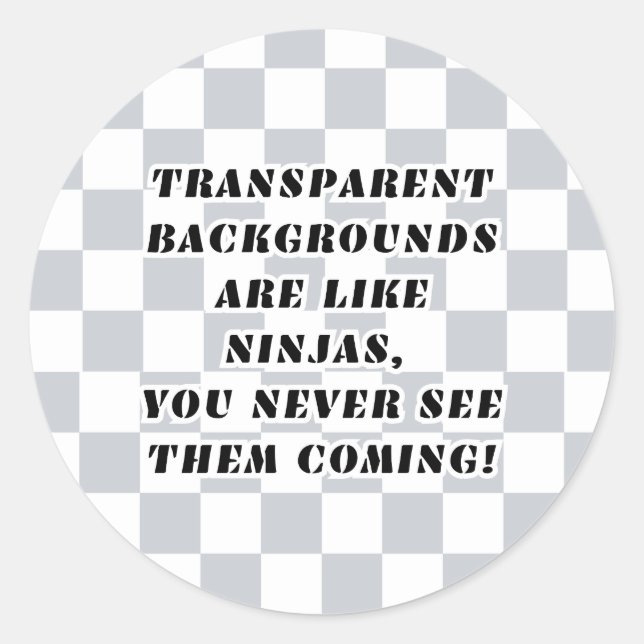 Sticker Rond Les arrière - plans transparents sont comme des au (Devant)