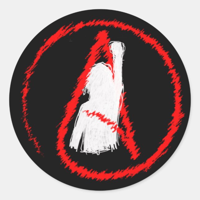 Sticker Rond Les athées s'unissent (Devant)
