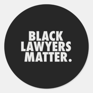 Sticker Rond Les Avocats Noirs Comptent Pour Le Procureur