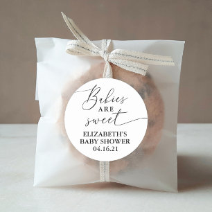 Sticker Rond Les Bébés Élégants Sont Baby showers Doux Favorise