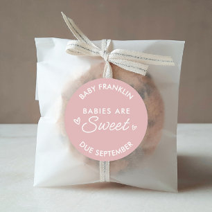 Sticker Rond Les bébés sont Baby showers sucrés pour la fête
