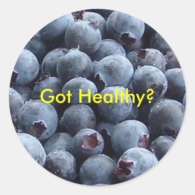 Sticker Rond les bleuets, vous êtes en bonne santé ? (Devant)