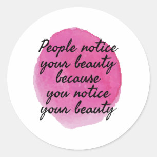 Sticker Rond les bonnes vibes disent pour l'amour de soi et l'a