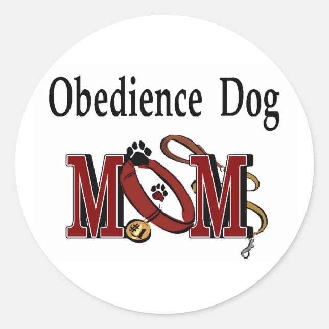 Sticker Rond Les cadeaux de Dog Obedience (Devant)