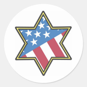 Sticker Rond Les cadeaux juifs américains pour Hanoukka
