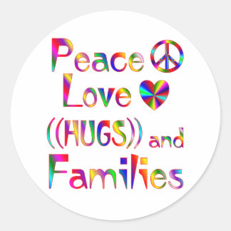 Sticker Rond Les câlins de famille
