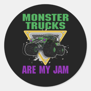 Sticker Rond Les Camions Monster Sont Ma Confusion