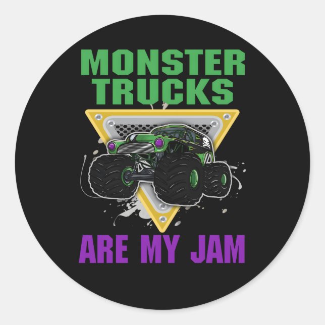 Sticker Rond Les Camions Monster Sont Ma Confusion (Devant)