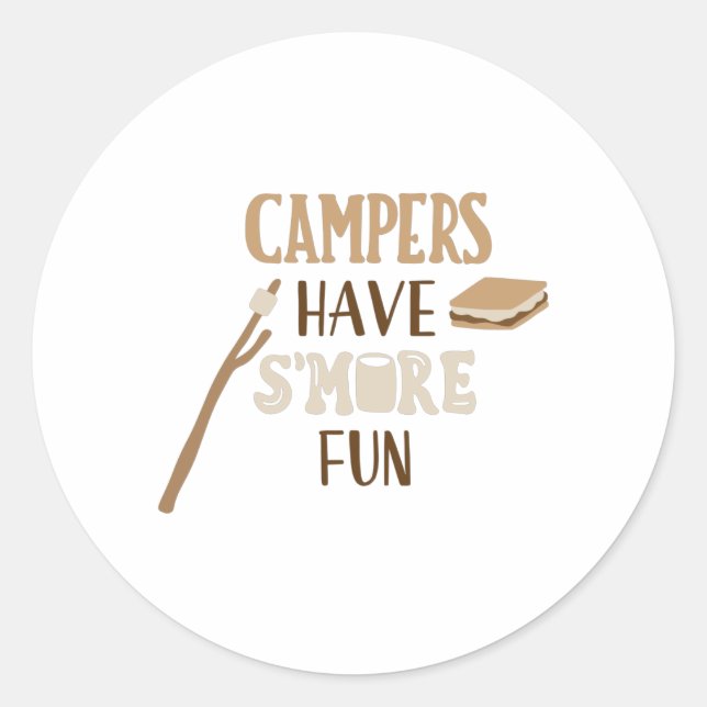 Sticker Rond les campeurs ont plus de plaisir (Devant)