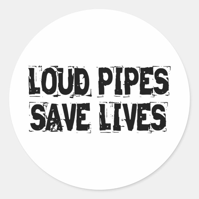 Sticker Rond Les canalisations de brume sauvent des vies (Devant)