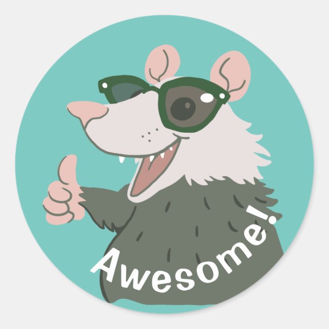 Sticker Rond Les Chariots Possum (Devant)