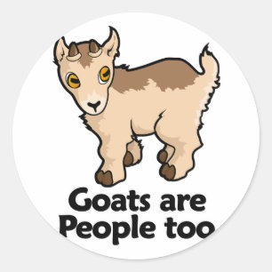 Sticker Rond Les chèvres sont aussi des gens