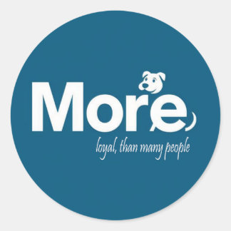 Sticker Rond Les chiens sont loyaux
