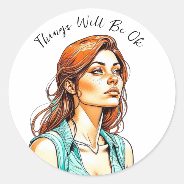 Sticker Rond Les Choses Vont Bien Se Passer | Je promets (Devant)