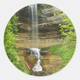 Sticker Rond Les chutes du Michigan
