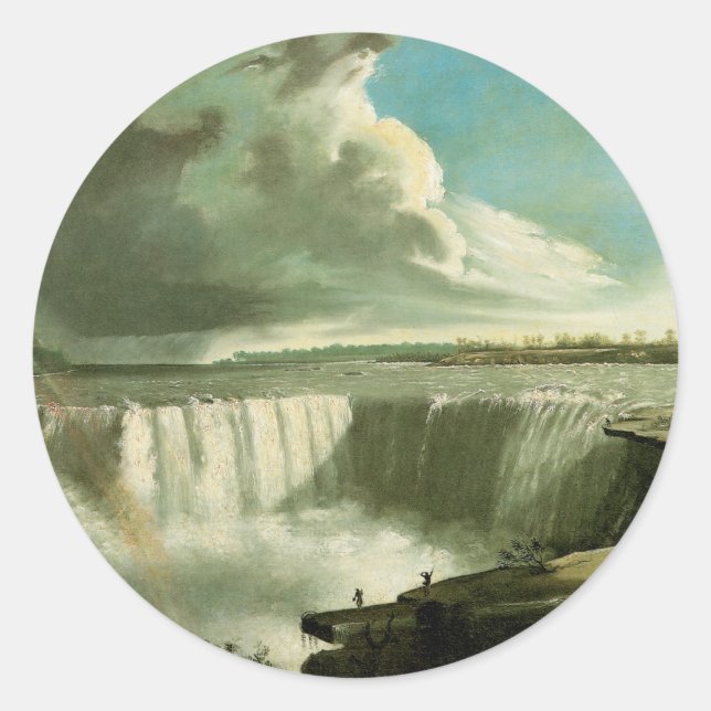 Sticker Rond Les chutes du Niagara depuis Table Rock par John V (Devant)