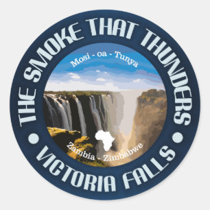 Sticker Rond Les chutes Victoria (rd)