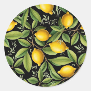Sticker Rond Les citrons de la côte amalfitaine Élégant