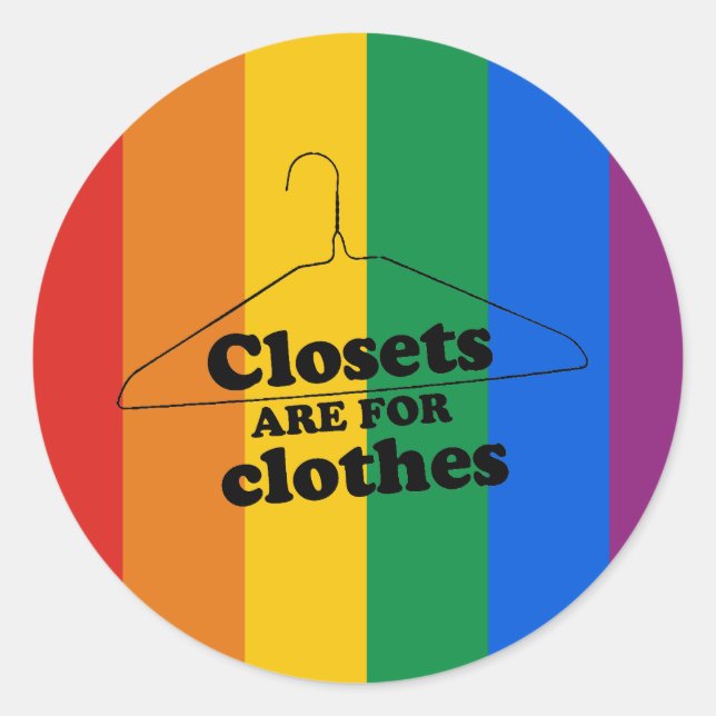 STICKER ROND LES CLOSETS SONT POUR LES VÊTEMENTS (Devant)