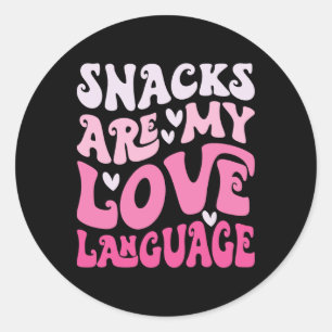 Sticker Rond Les collations sont mon langage de l'amour Saint-V