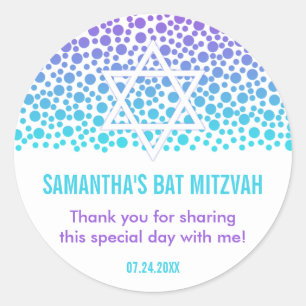 Sticker Rond Les confettis pointillent la faveur turquoise