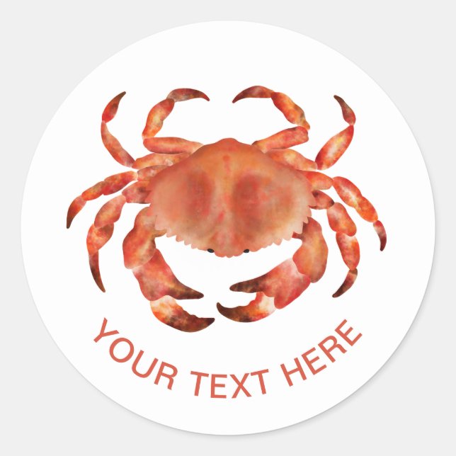 Sticker Rond Les crabes Côtes Balnéaires Nautiques (Devant)