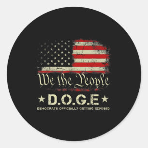 Sticker Rond Les Démocrates Doge Se Font Officiellement Exposer