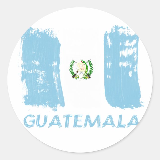 Sticker Rond Les dessins de grunge guatémaltèques (Devant)