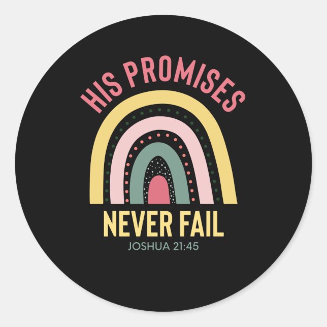 Sticker Rond Les dieux promettent de ne jamais échouer Citation (Devant)